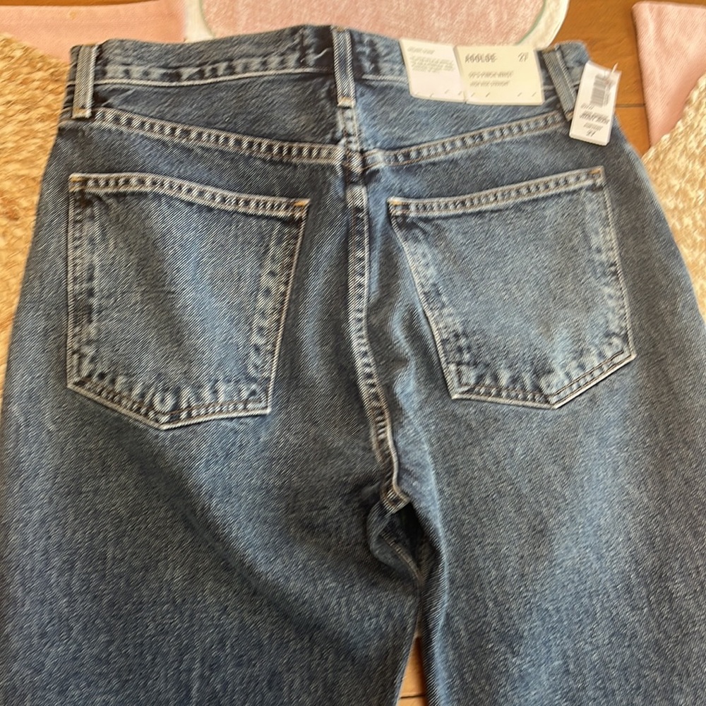 Agolde Women's Straight Leg Jeans - Medium Blue Wash - Picture 2 of 4